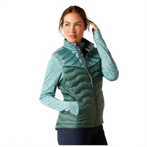 10046183 Ariat Women's Ideal Down Vest - Iridescent Arctic/Silver Pine