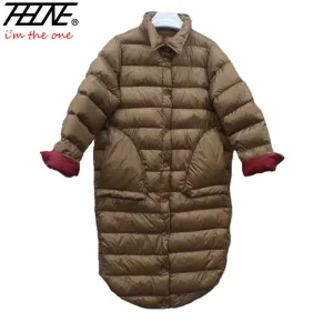 2017 Ultra Light Down Jacket Women Winter Coats Black Overcoat Warm 90% Duck Down Padded Long Winter Jackets Female Down Parka