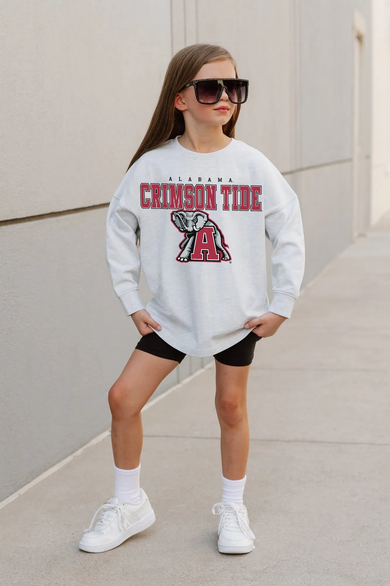 ALABAMA CRIMSON TIDE BIG GOALS KIDS DROP SHOULDER LONG SLEEVE TEE