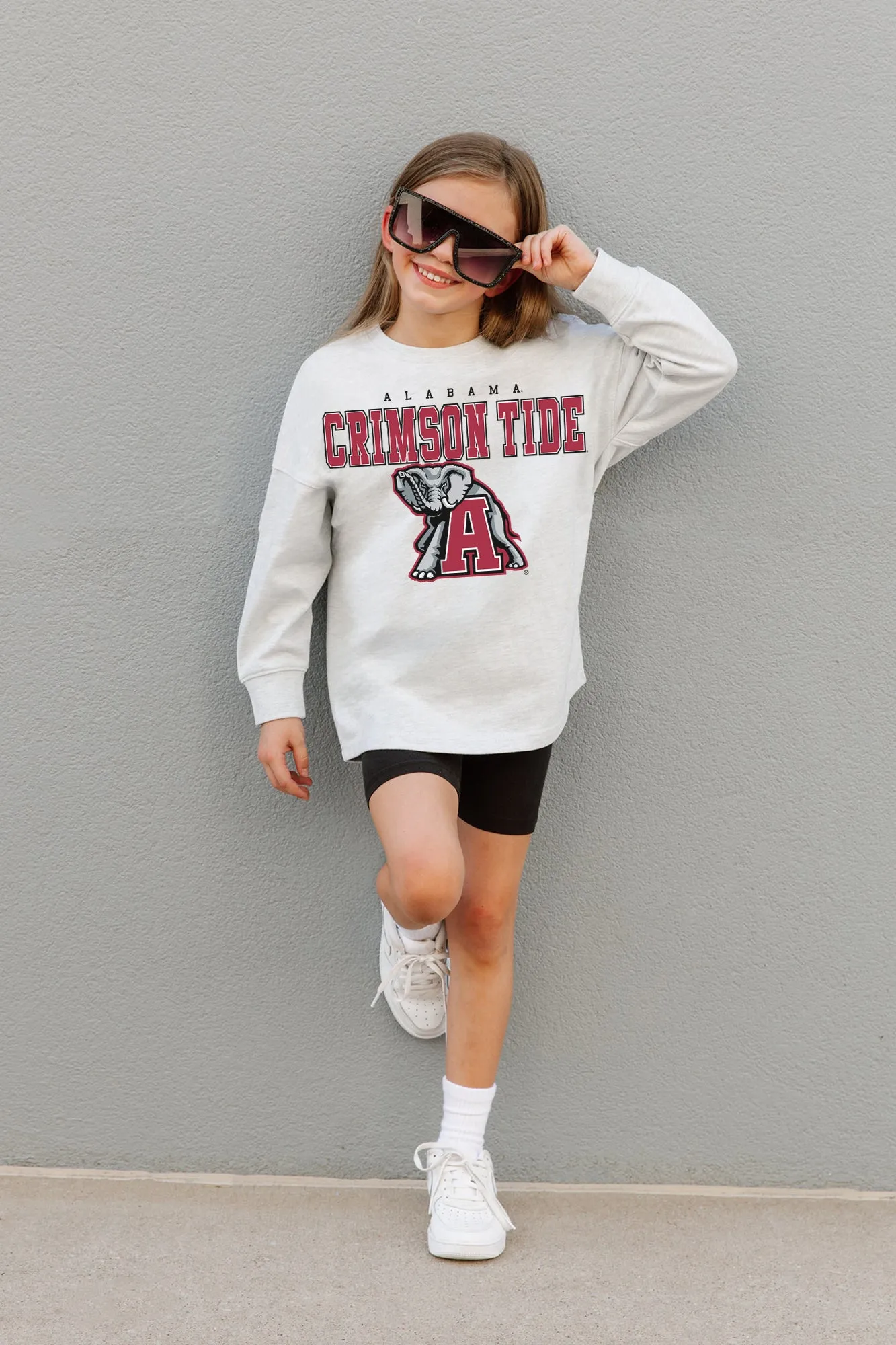 ALABAMA CRIMSON TIDE BIG GOALS KIDS DROP SHOULDER LONG SLEEVE TEE