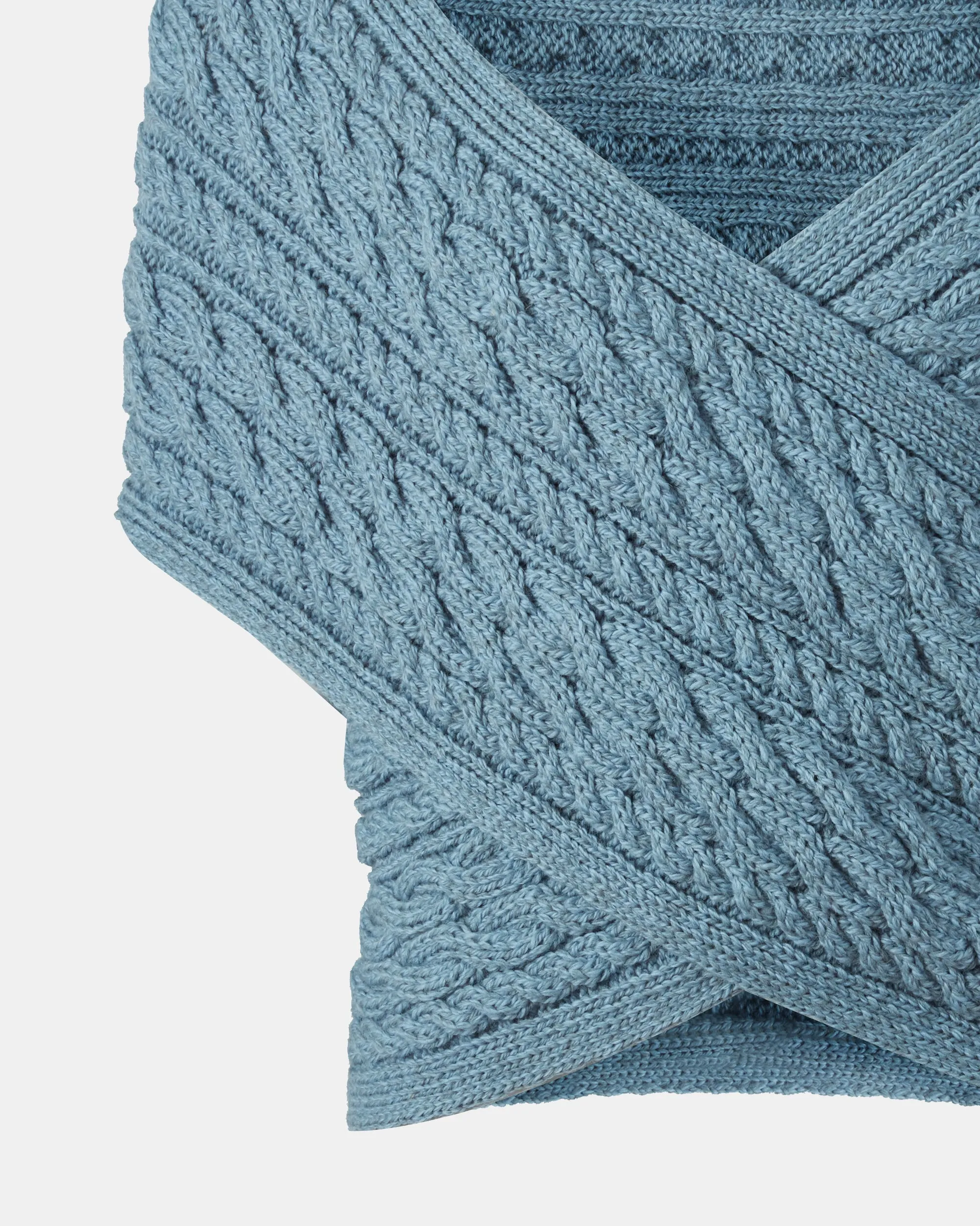 Aran Crossover Wrap | Mist Marl