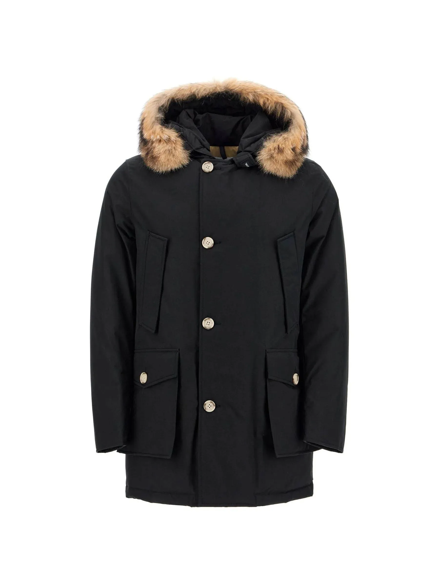 Arctic Fur-Trimmed Wool Coat