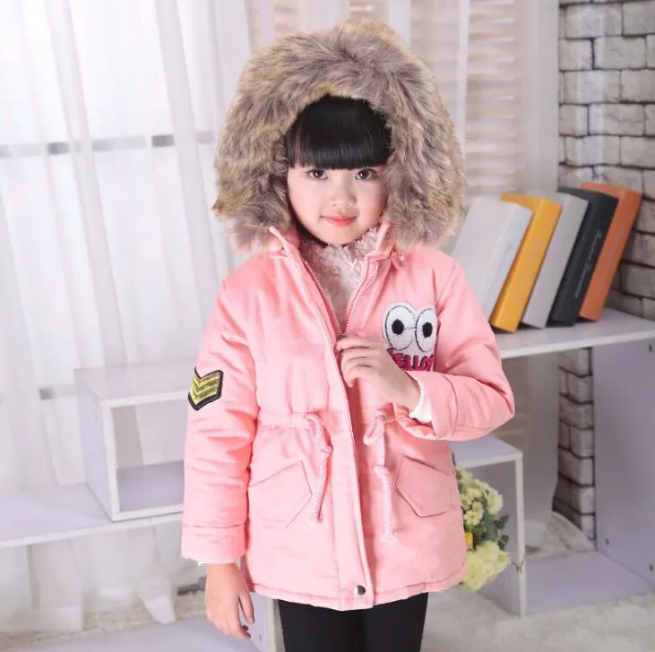 Autumn Winter Children Girls Warm Thick Jackets 2-8 Years