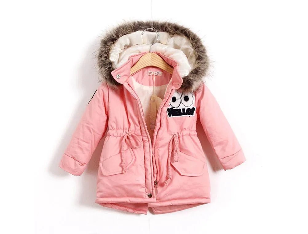 Autumn Winter Children Girls Warm Thick Jackets 2-8 Years