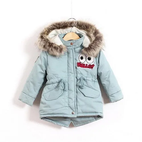 Autumn Winter Children Girls Warm Thick Jackets 2-8 Years