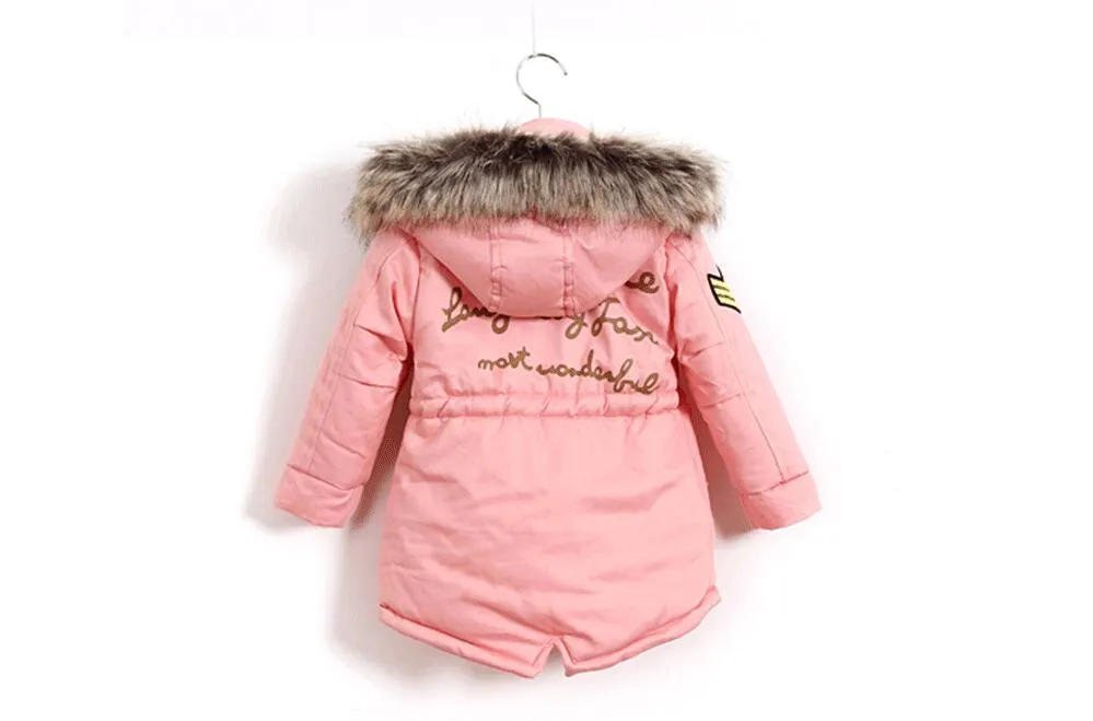 Autumn Winter Children Girls Warm Thick Jackets 2-8 Years