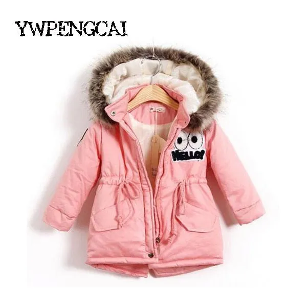 Autumn Winter Children Girls Warm Thick Jackets 2-8 Years