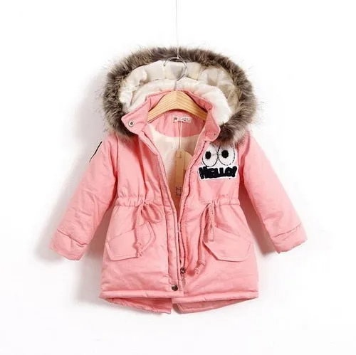 Autumn Winter Children Girls Warm Thick Jackets 2-8 Years