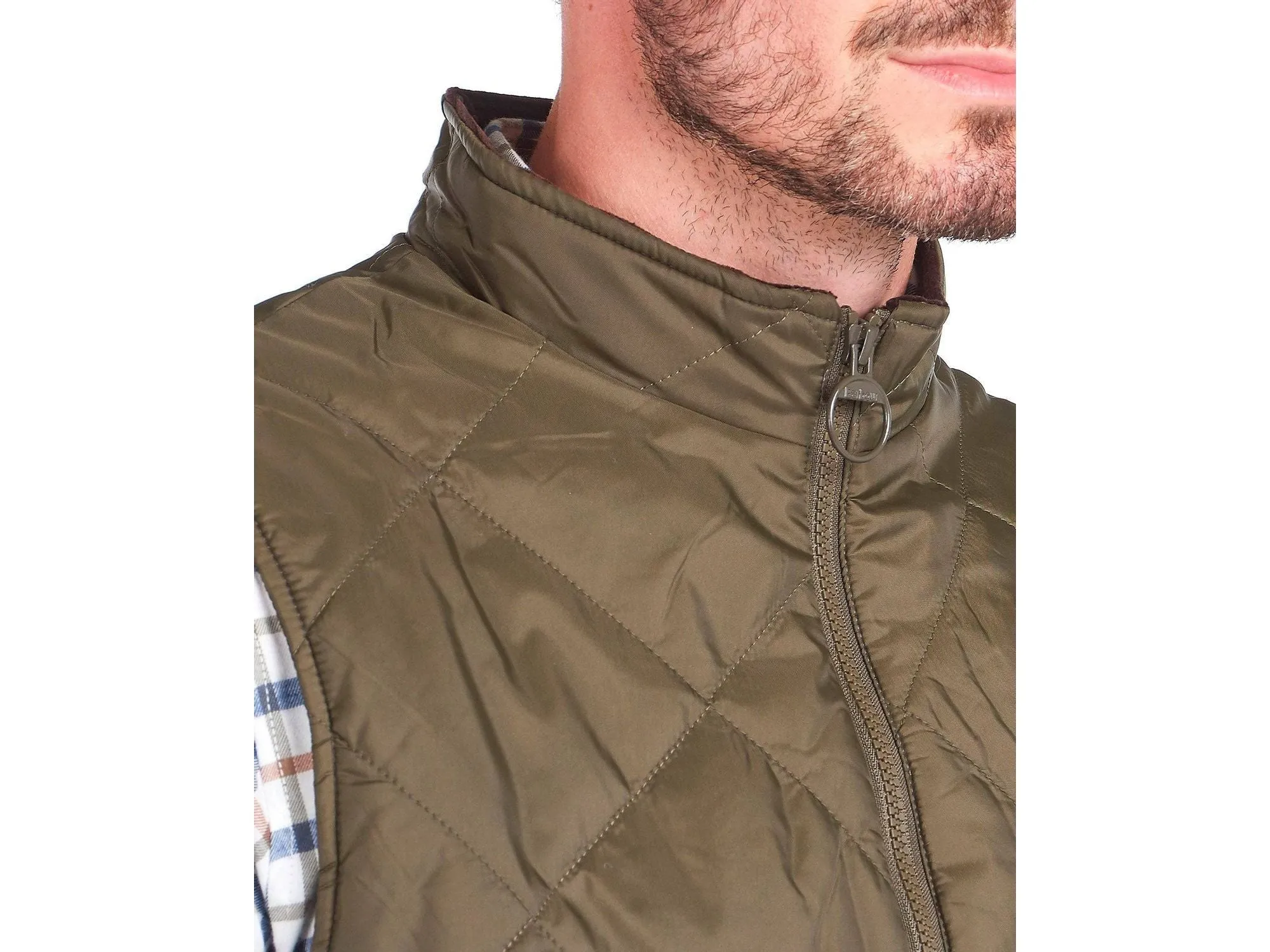 Barbour Finn Gilet Quilted Lightweight Insulated Vest In Olive