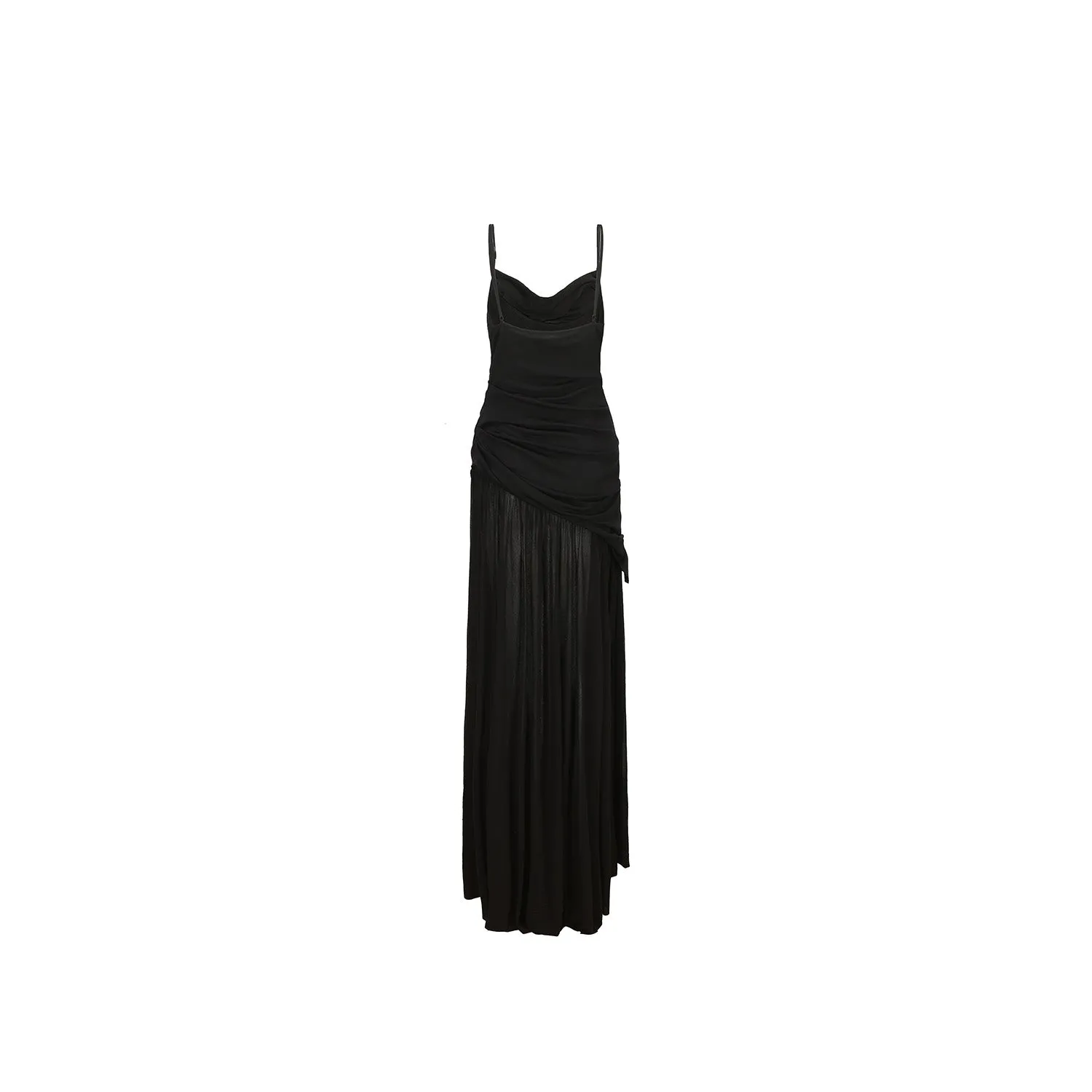 Black Knitted Swing Collar Maxi Dress