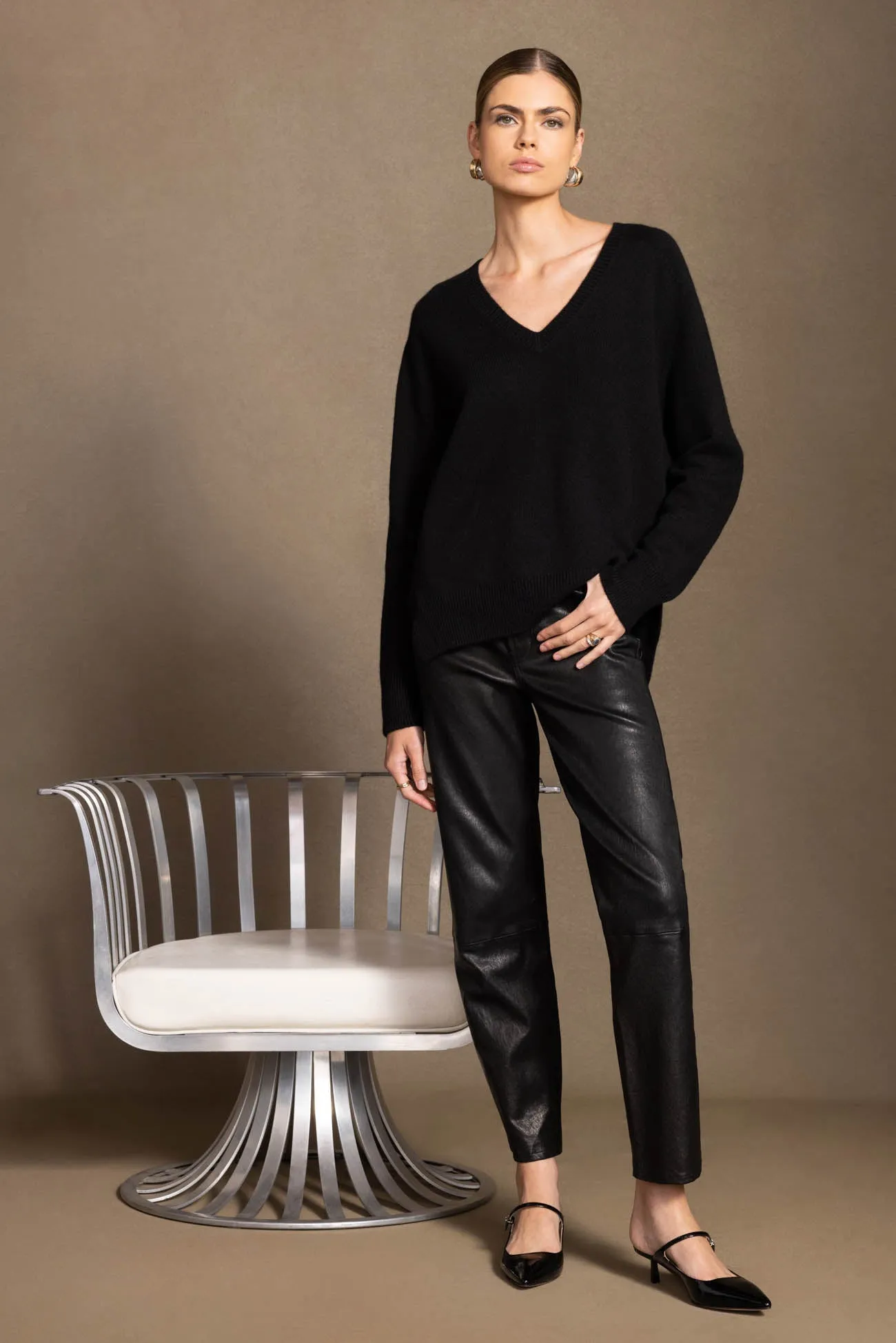 CELINA V-NECK CASHMERE SWEATER