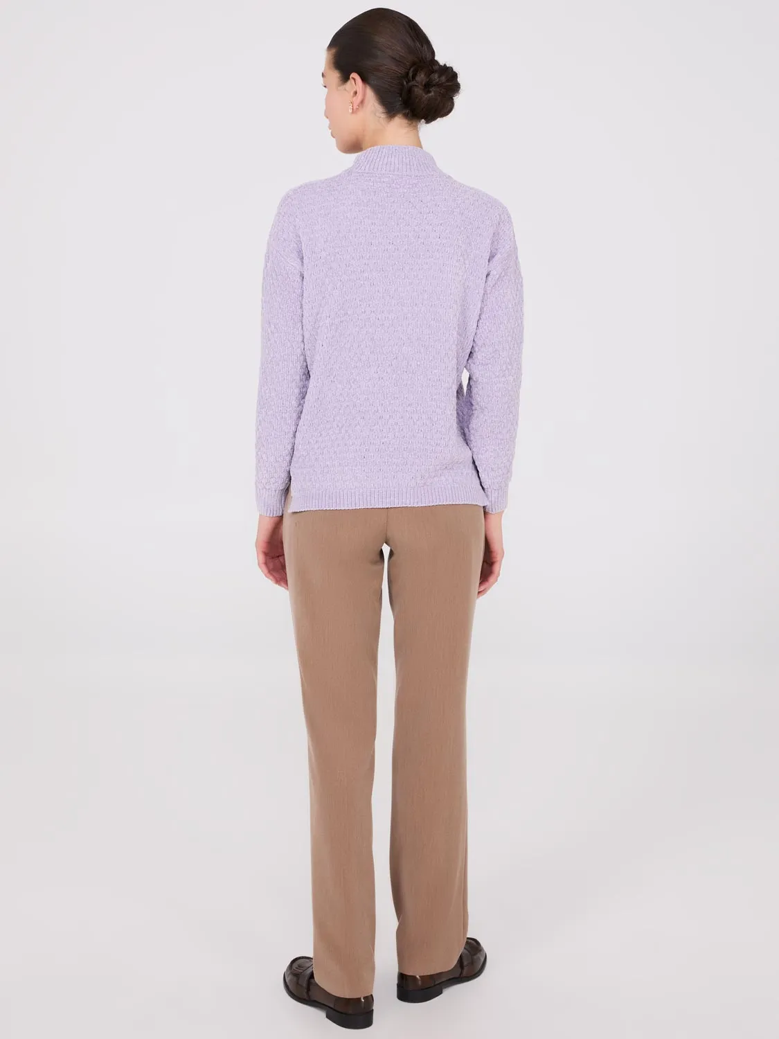 Chenille Mock Neck Sweater