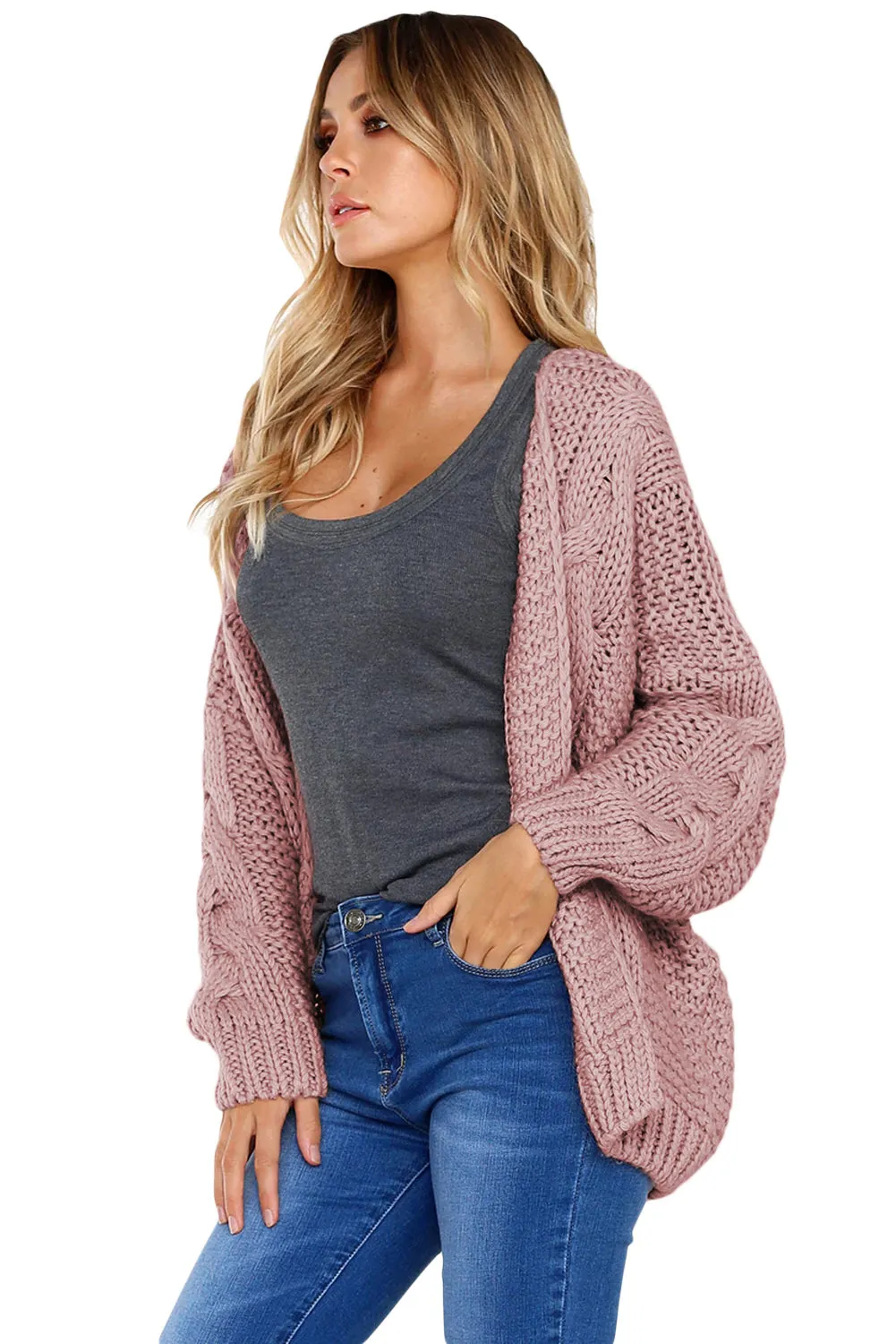 Chunky Wide Long Sleeve Knit Cardigan