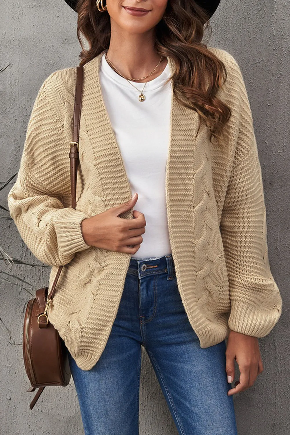 Chunky Wide Long Sleeve Knit Cardigan