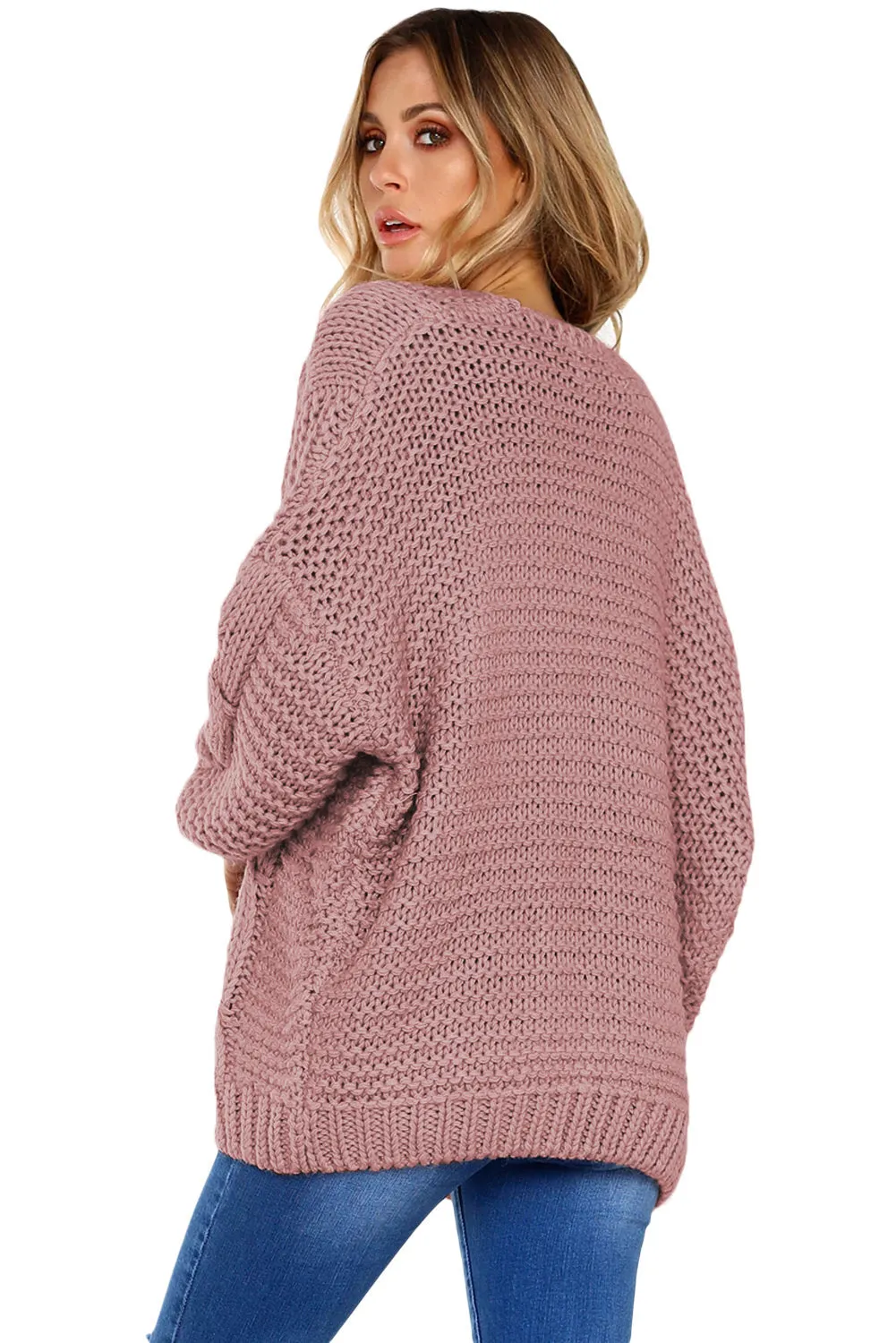 Chunky Wide Long Sleeve Knit Cardigan