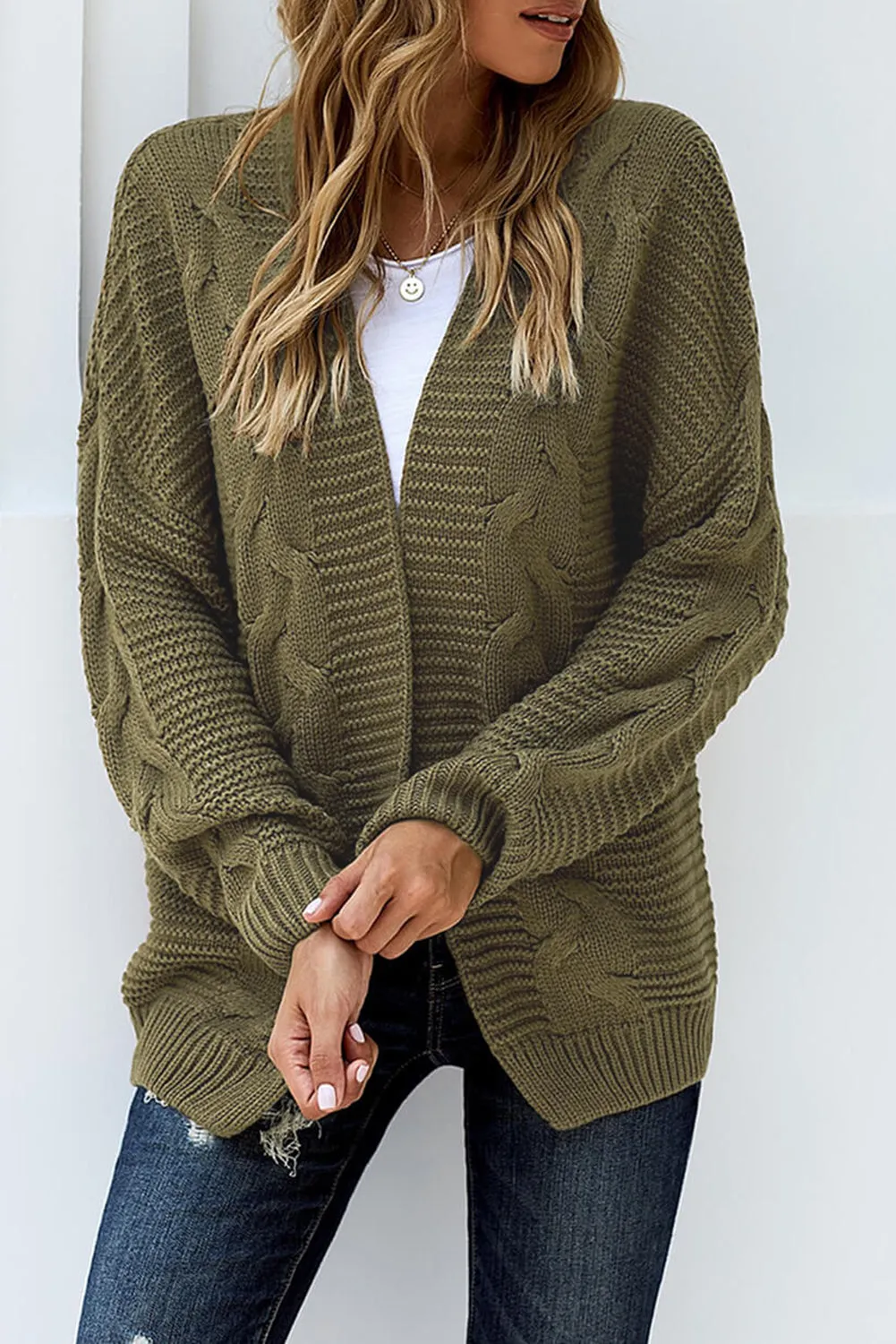 Chunky Wide Long Sleeve Knit Cardigan