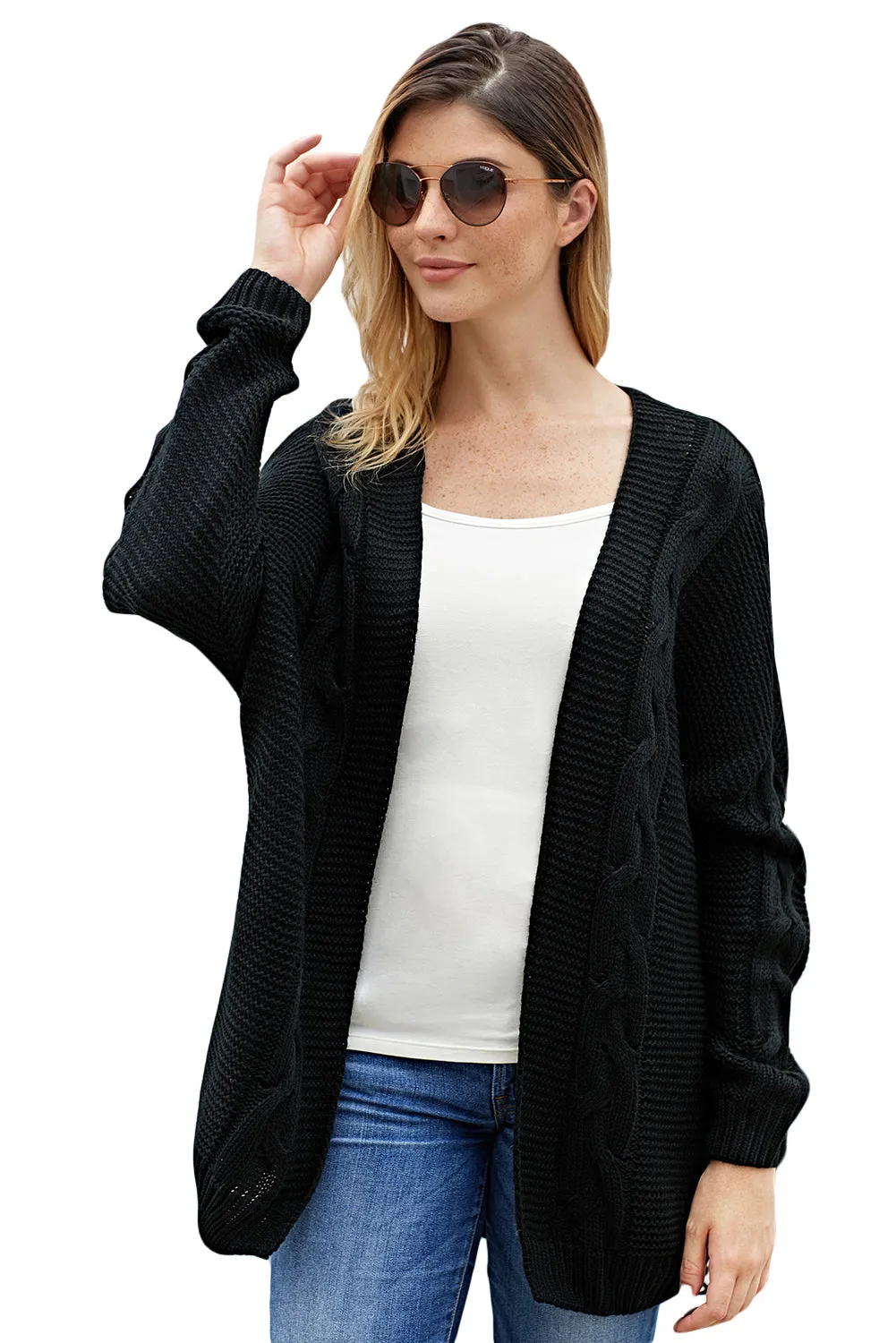 Chunky Wide Long Sleeve Knit Cardigan