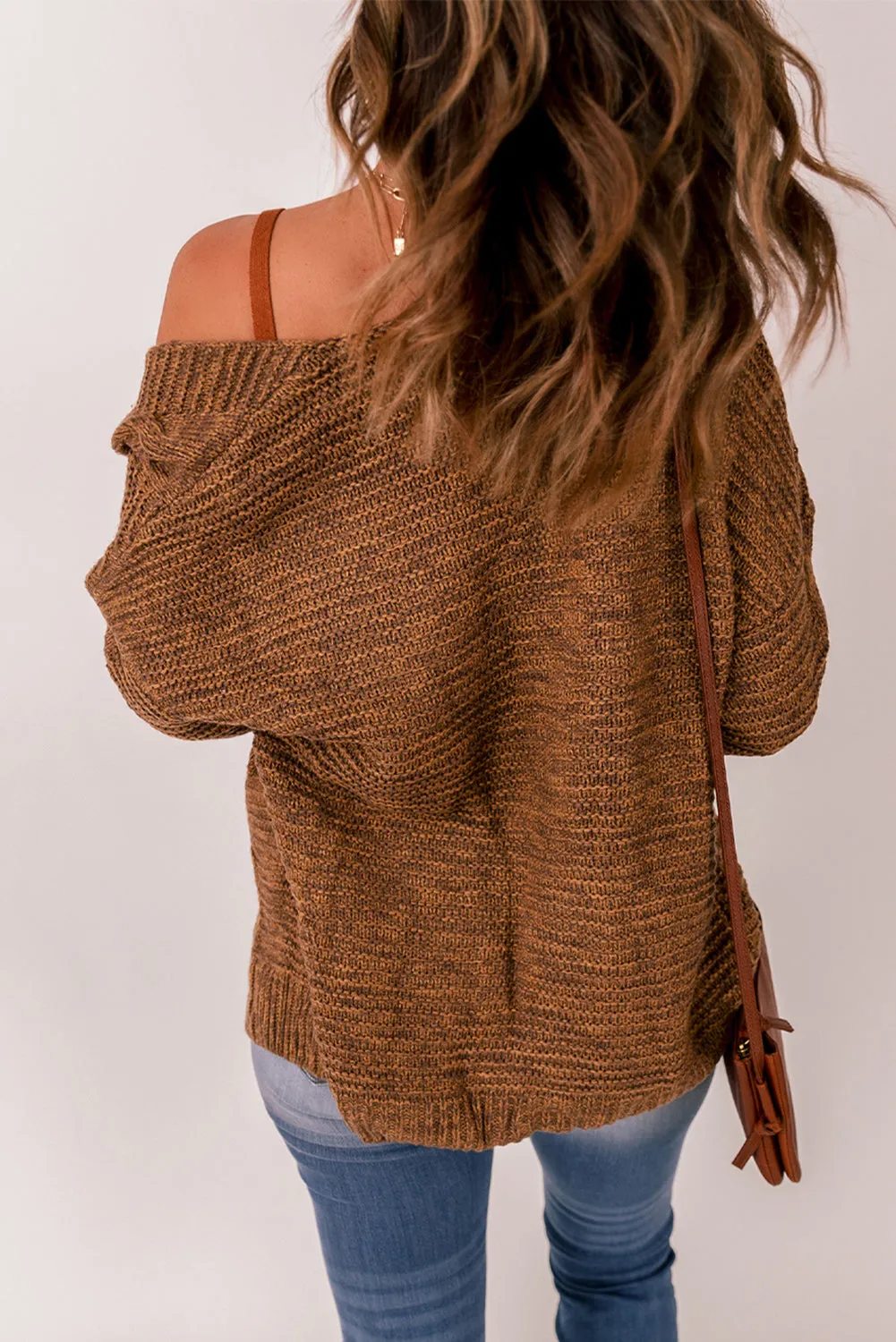 Chunky Wide Long Sleeve Knit Cardigan