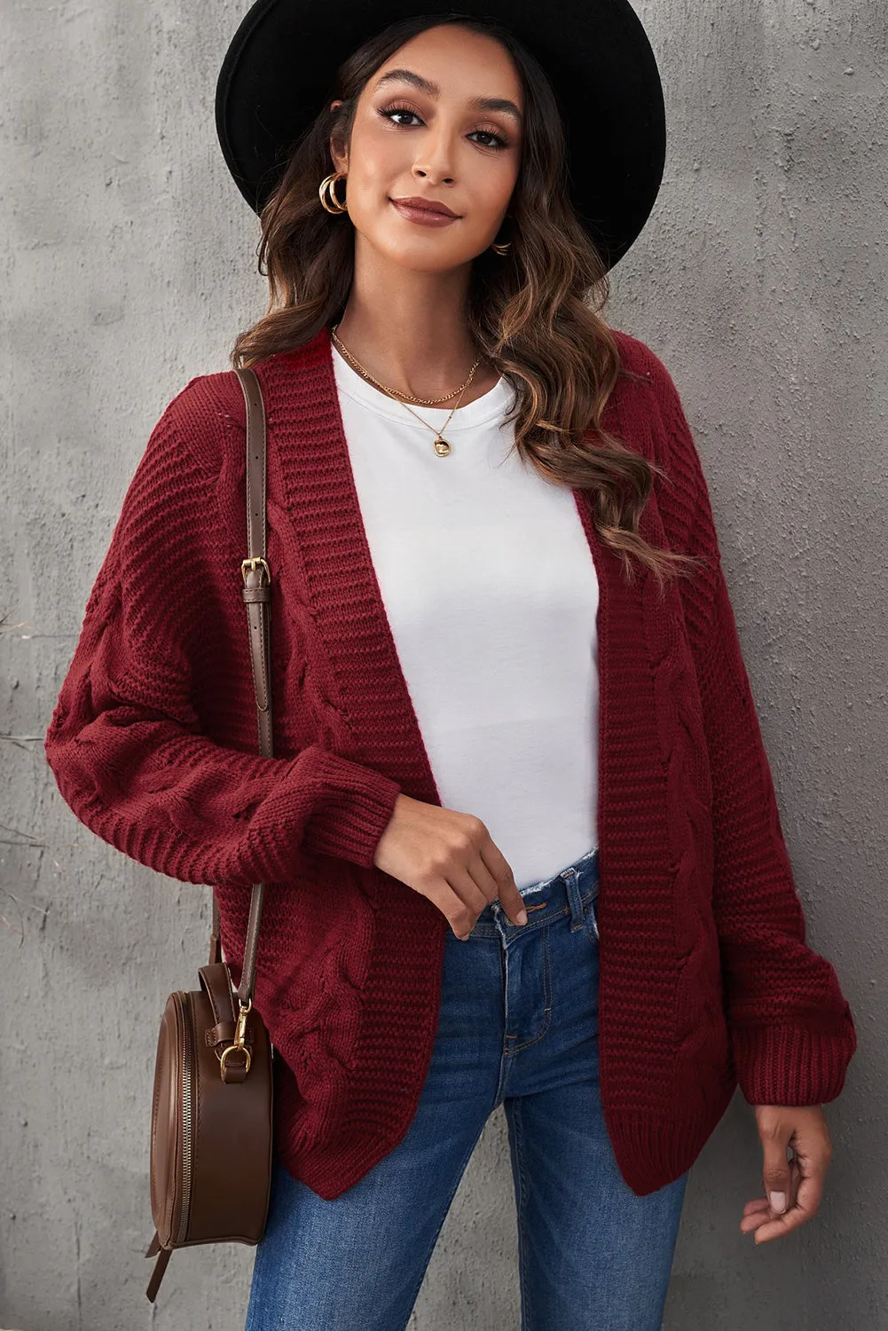 Chunky Wide Long Sleeve Knit Cardigan