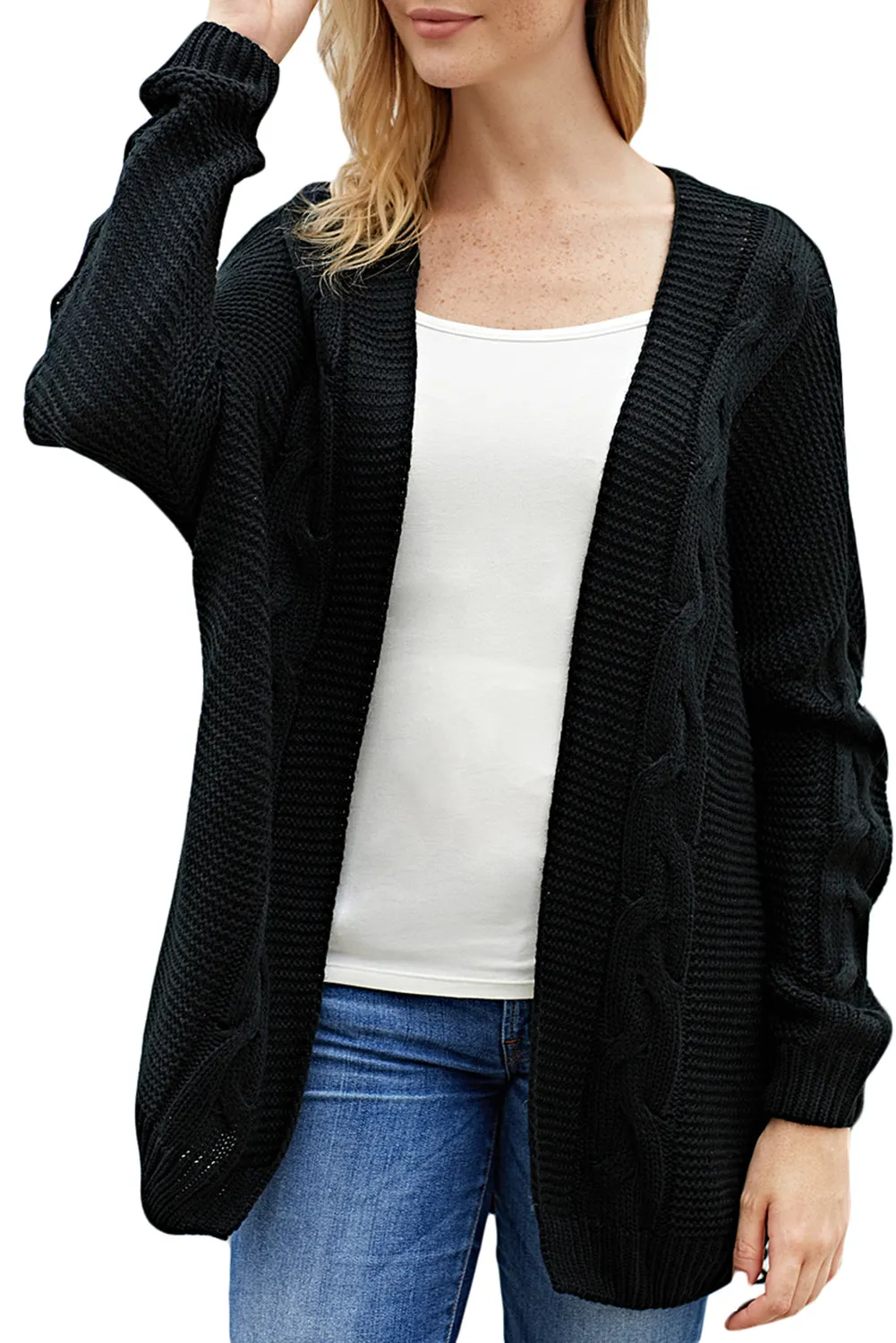 Chunky Wide Long Sleeve Knit Cardigan