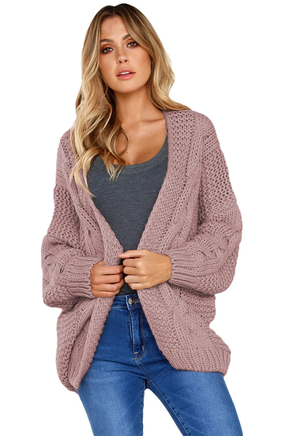 Chunky Wide Long Sleeve Knit Cardigan