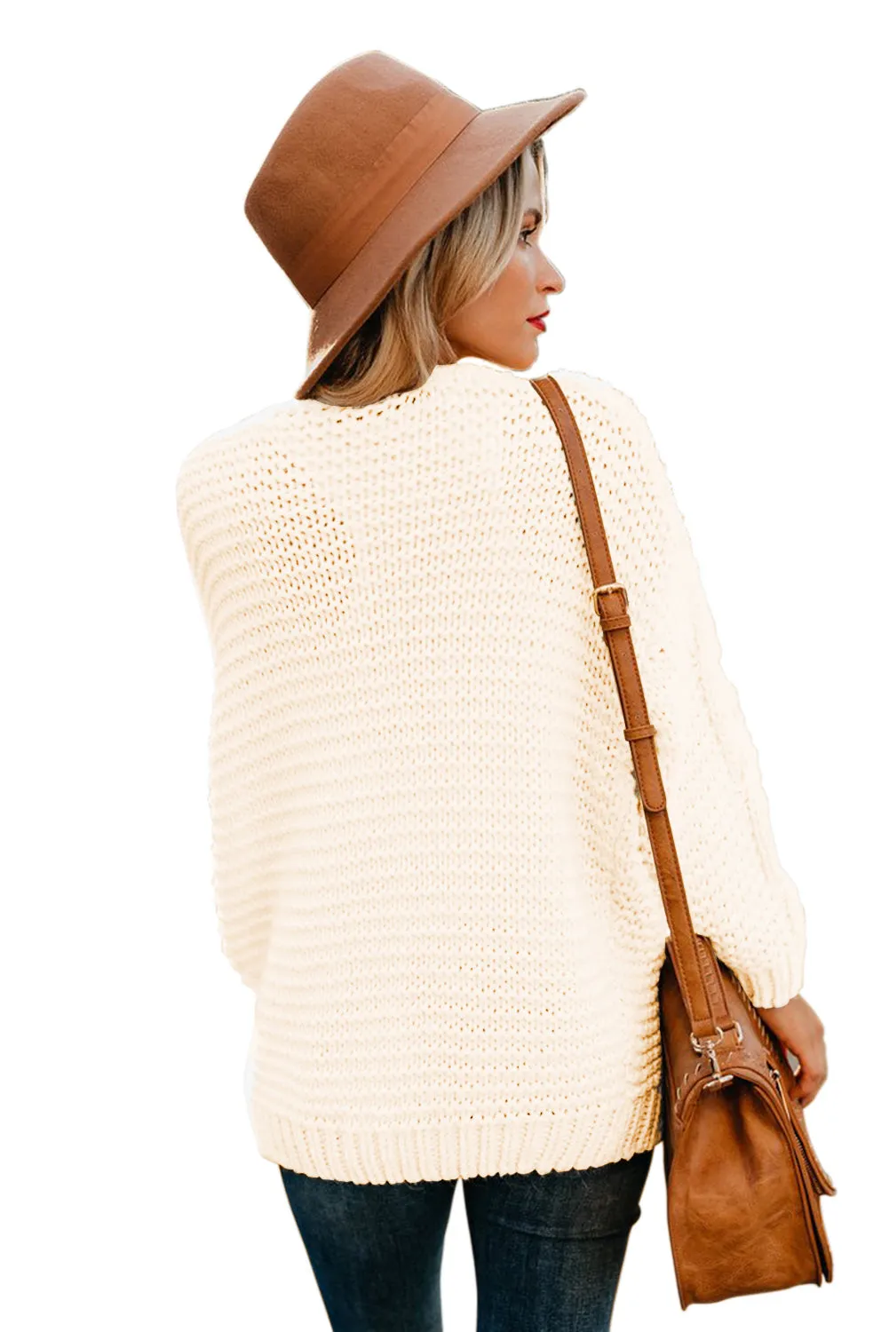 Chunky Wide Long Sleeve Knit Cardigan