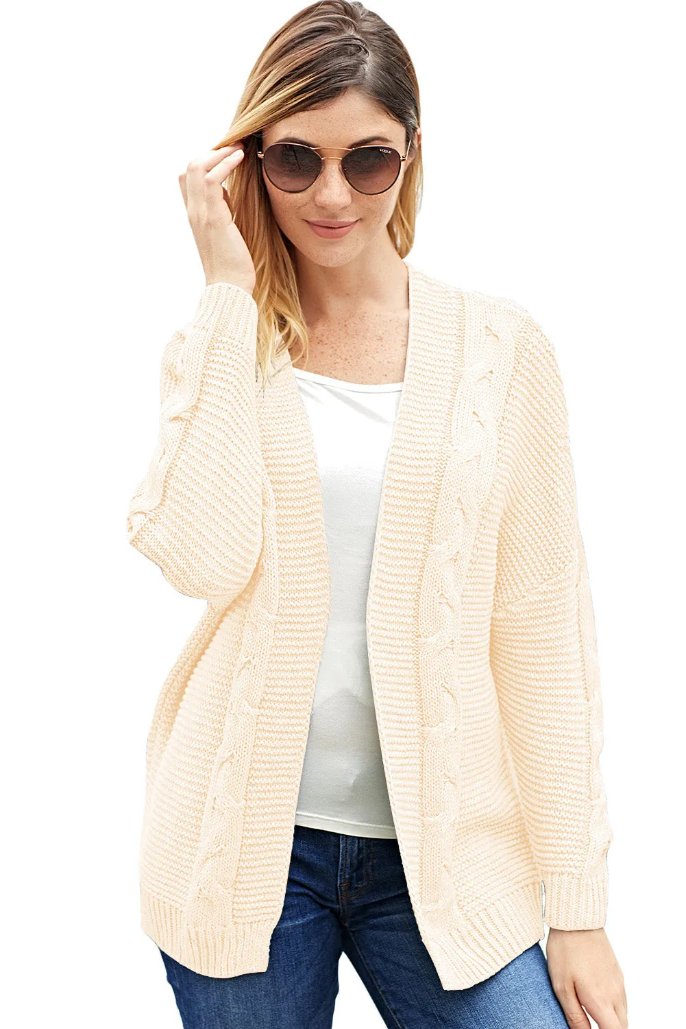 Chunky Wide Long Sleeve Knit Cardigan