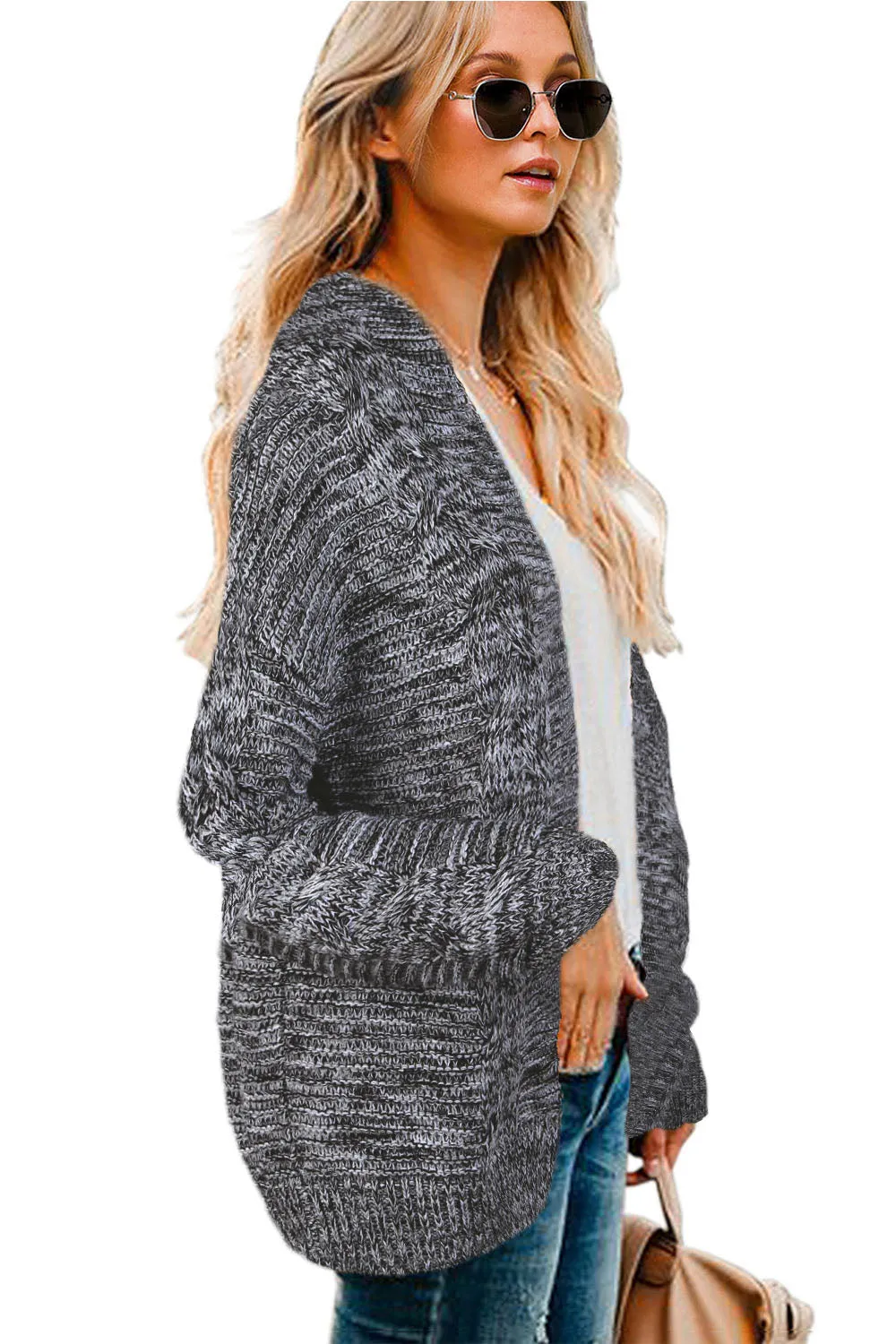 Chunky Wide Long Sleeve Knit Cardigan