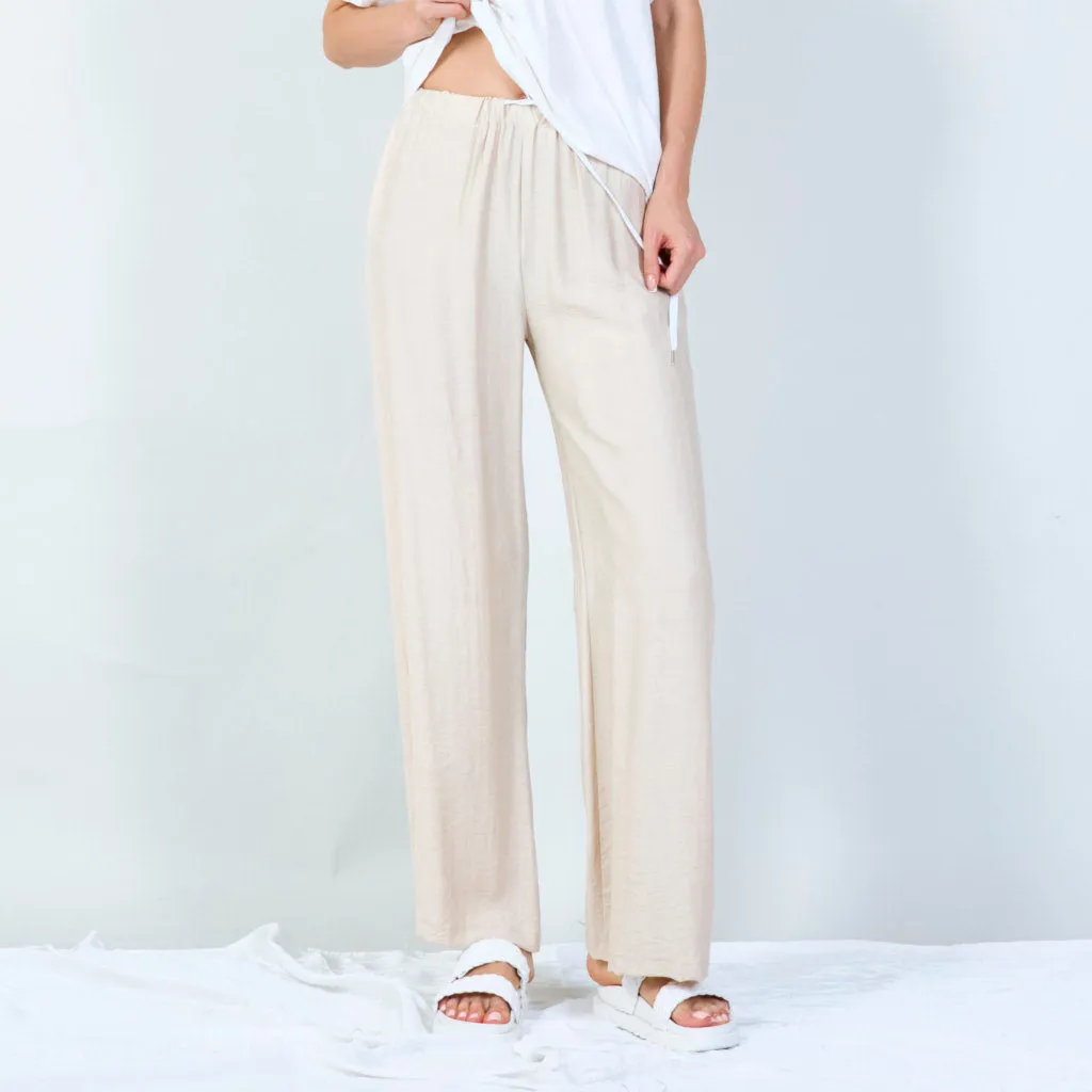 Comfortable wide-leg drawstring pants wholesale