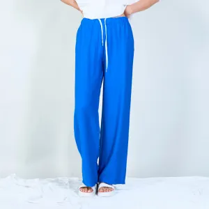 Comfortable wide-leg drawstring pants wholesale