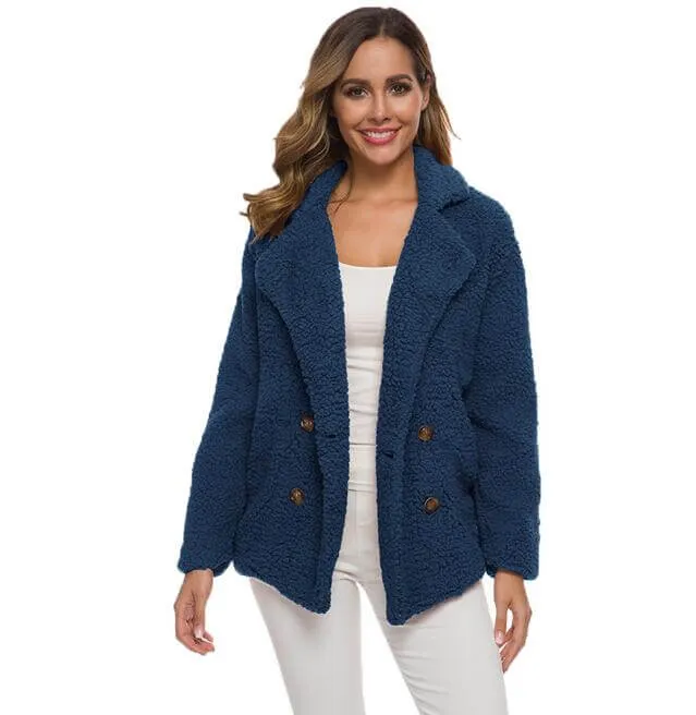 Cozy Fall Button Teddy Jacket  COLORS