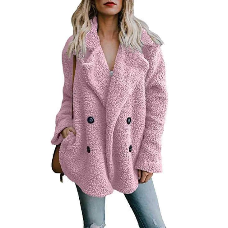 Cozy Fall Button Teddy Jacket  COLORS