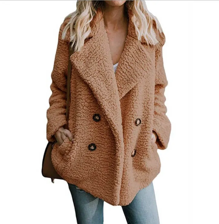 Cozy Fall Button Teddy Jacket  COLORS