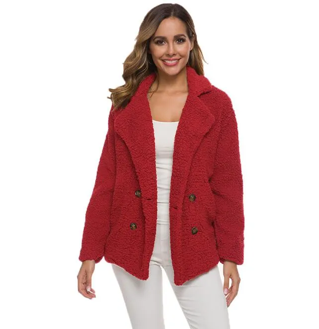 Cozy Fall Button Teddy Jacket  COLORS