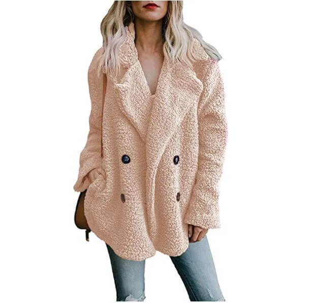 Cozy Fall Button Teddy Jacket  COLORS