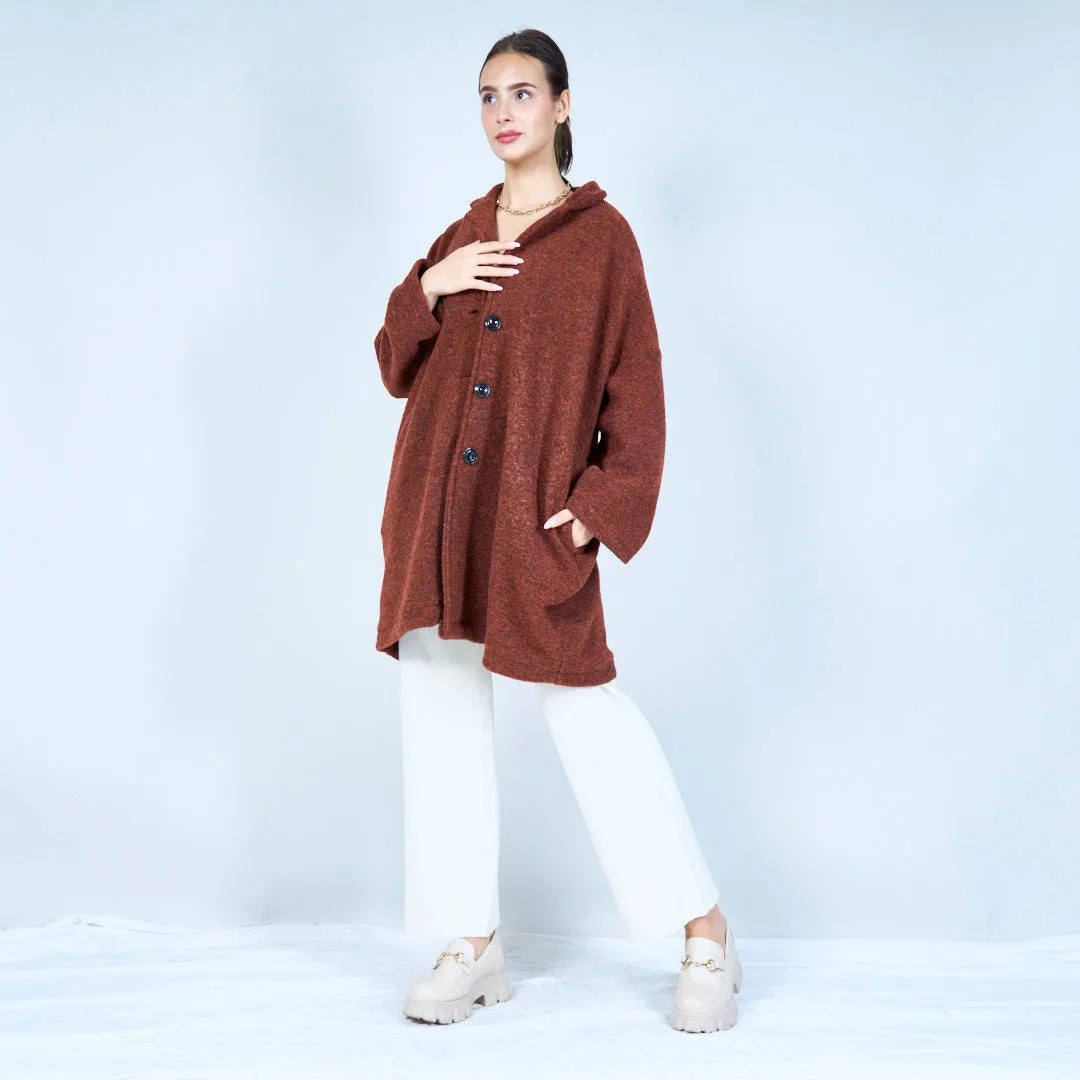 Cozy oversized knit jacket wholesale