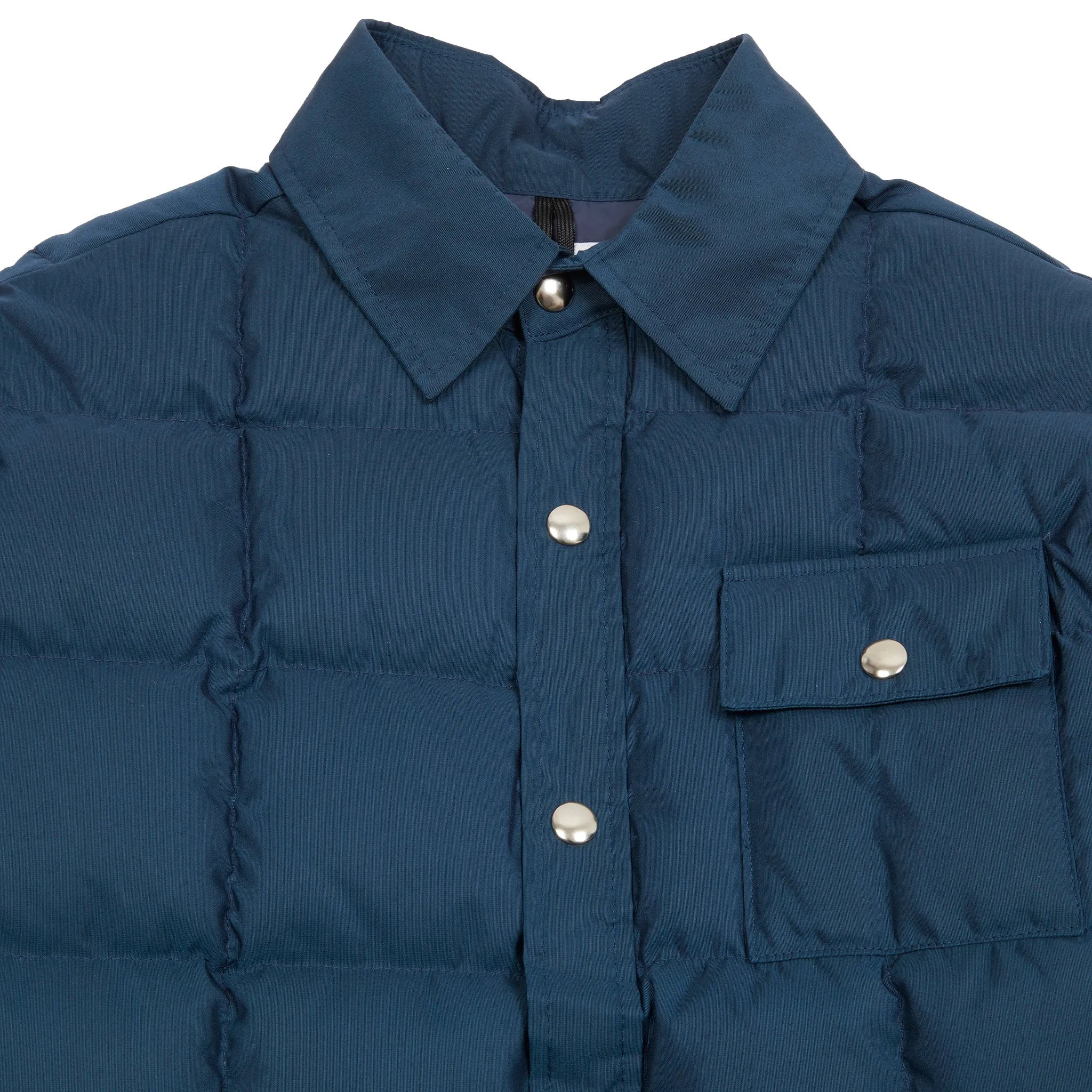 Crescent Down Works 60/40 Down Shirt in Navy/Navy