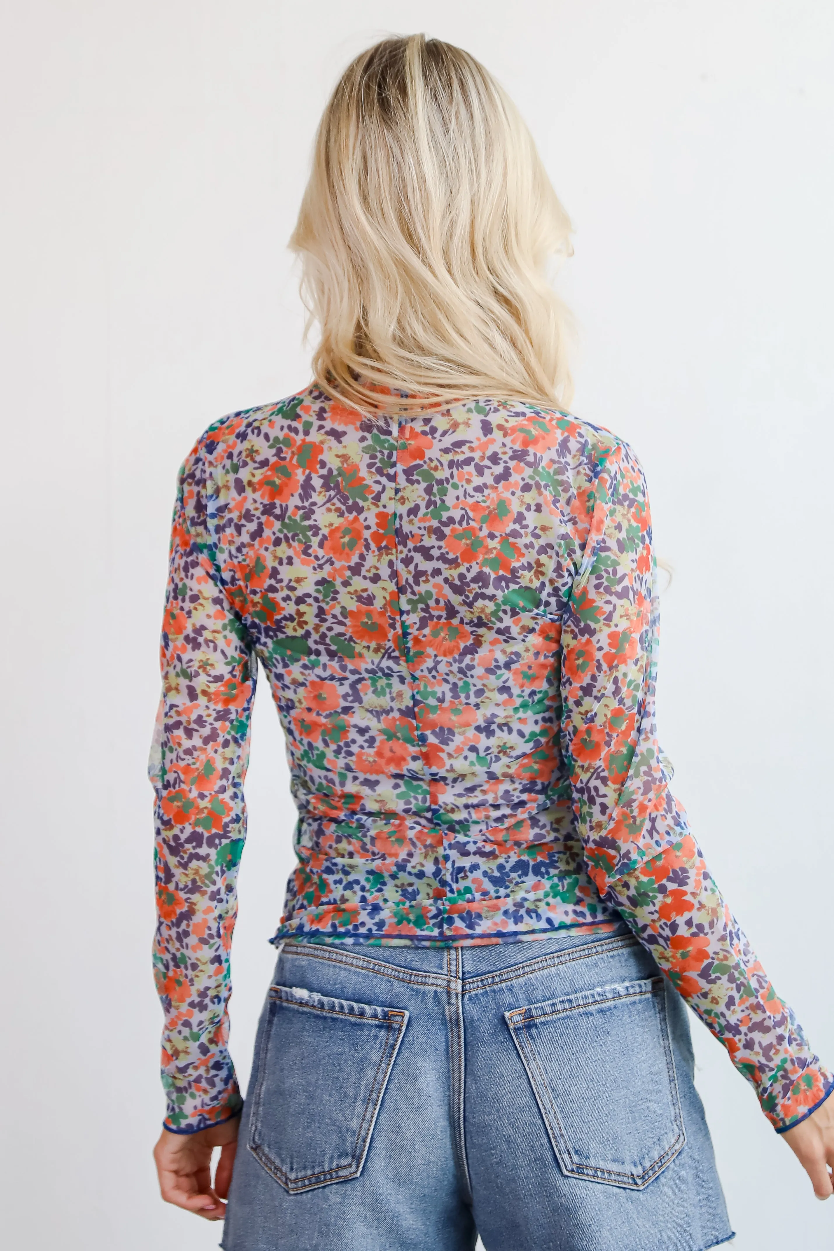 Darling Flourish Floral Mesh Top