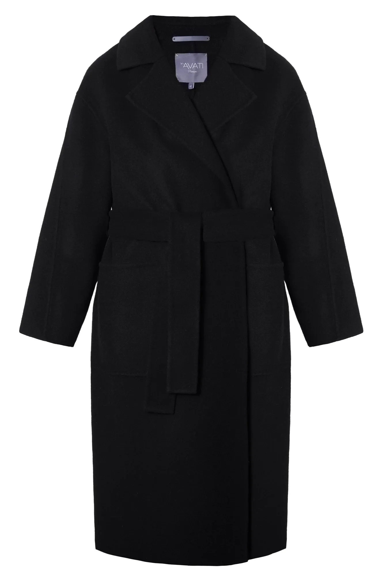 DOUBLE FACED COAT IN BLACK