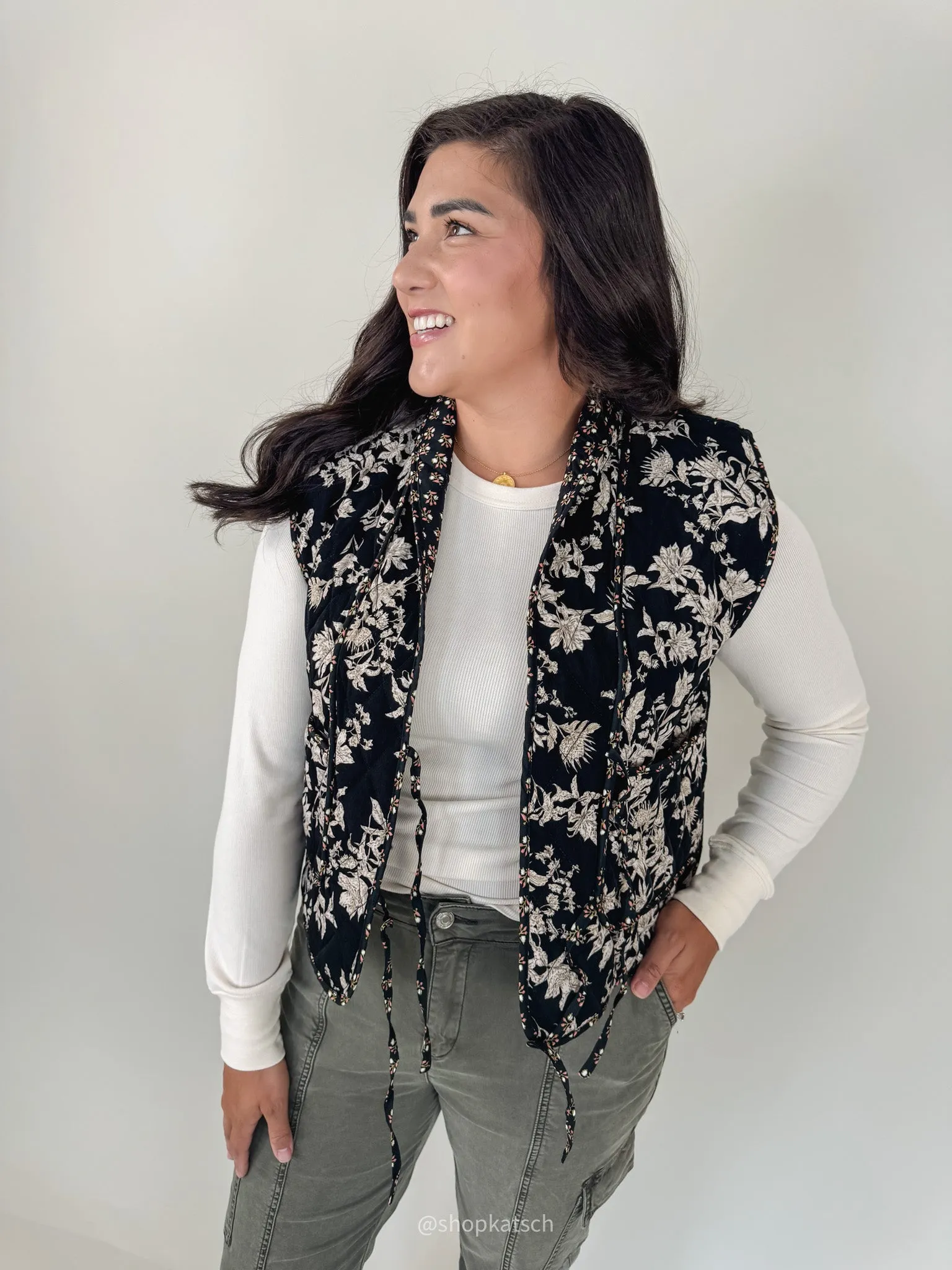 Fiona Floral Quilted Vest