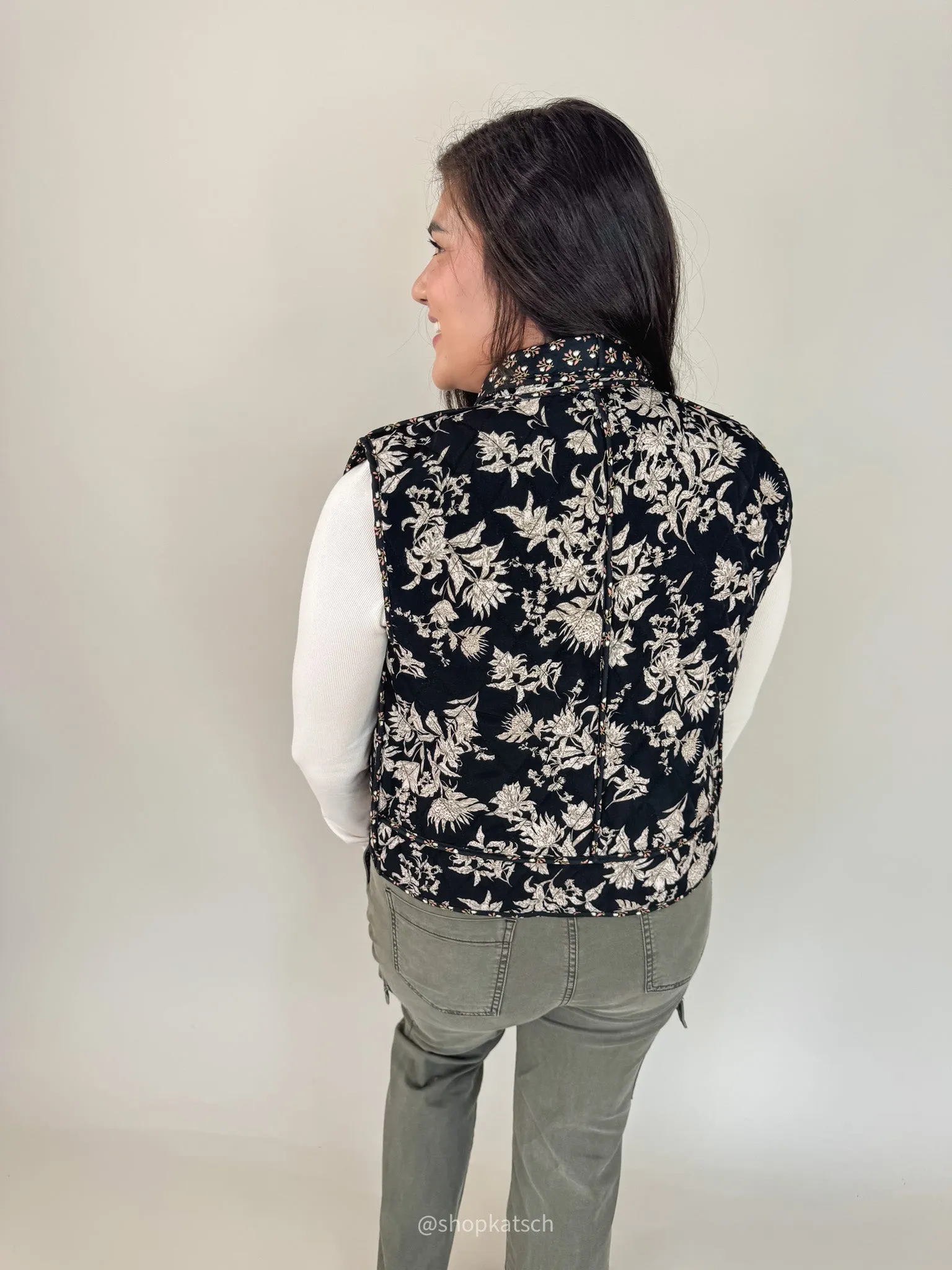 Fiona Floral Quilted Vest