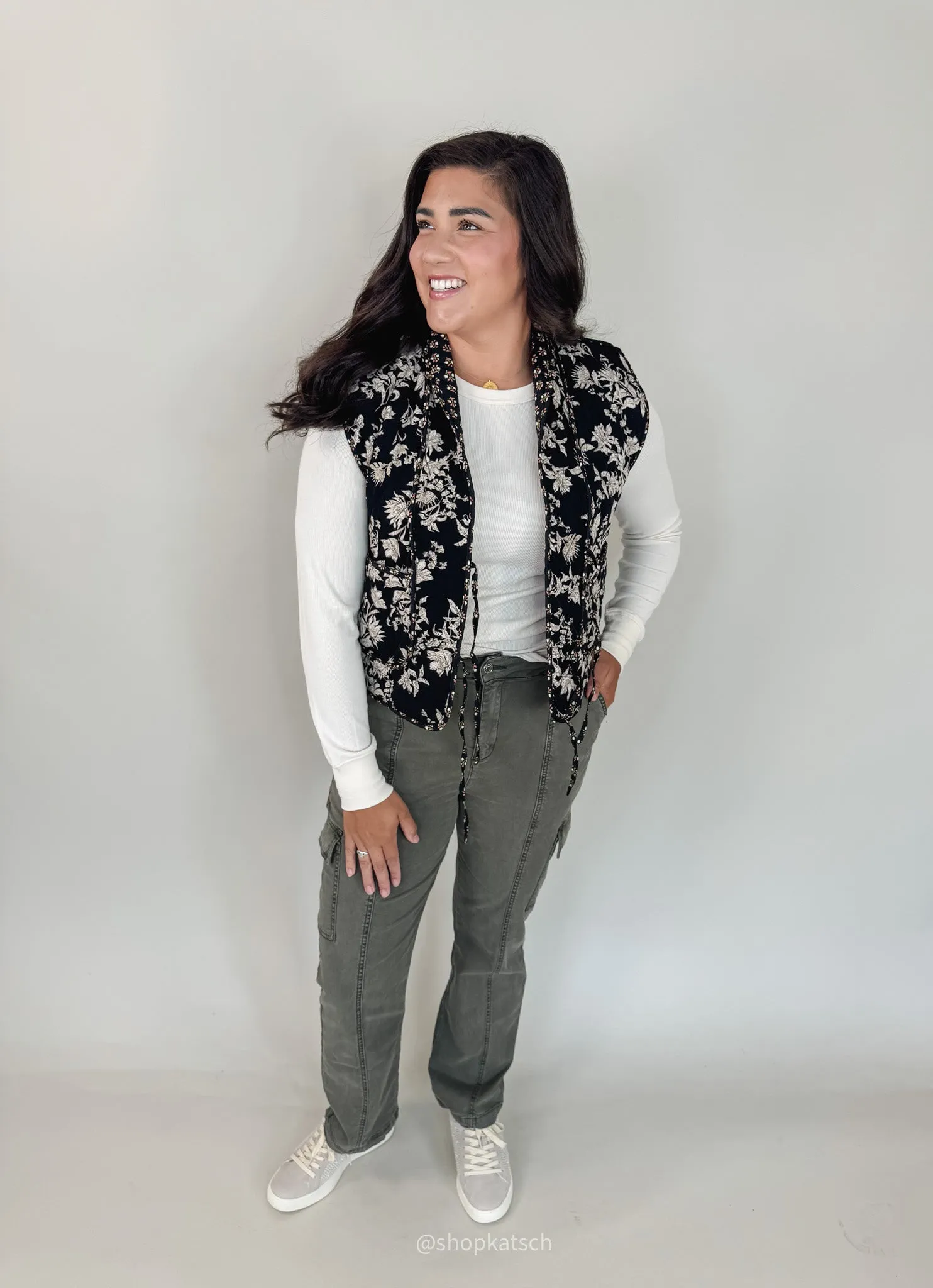 Fiona Floral Quilted Vest