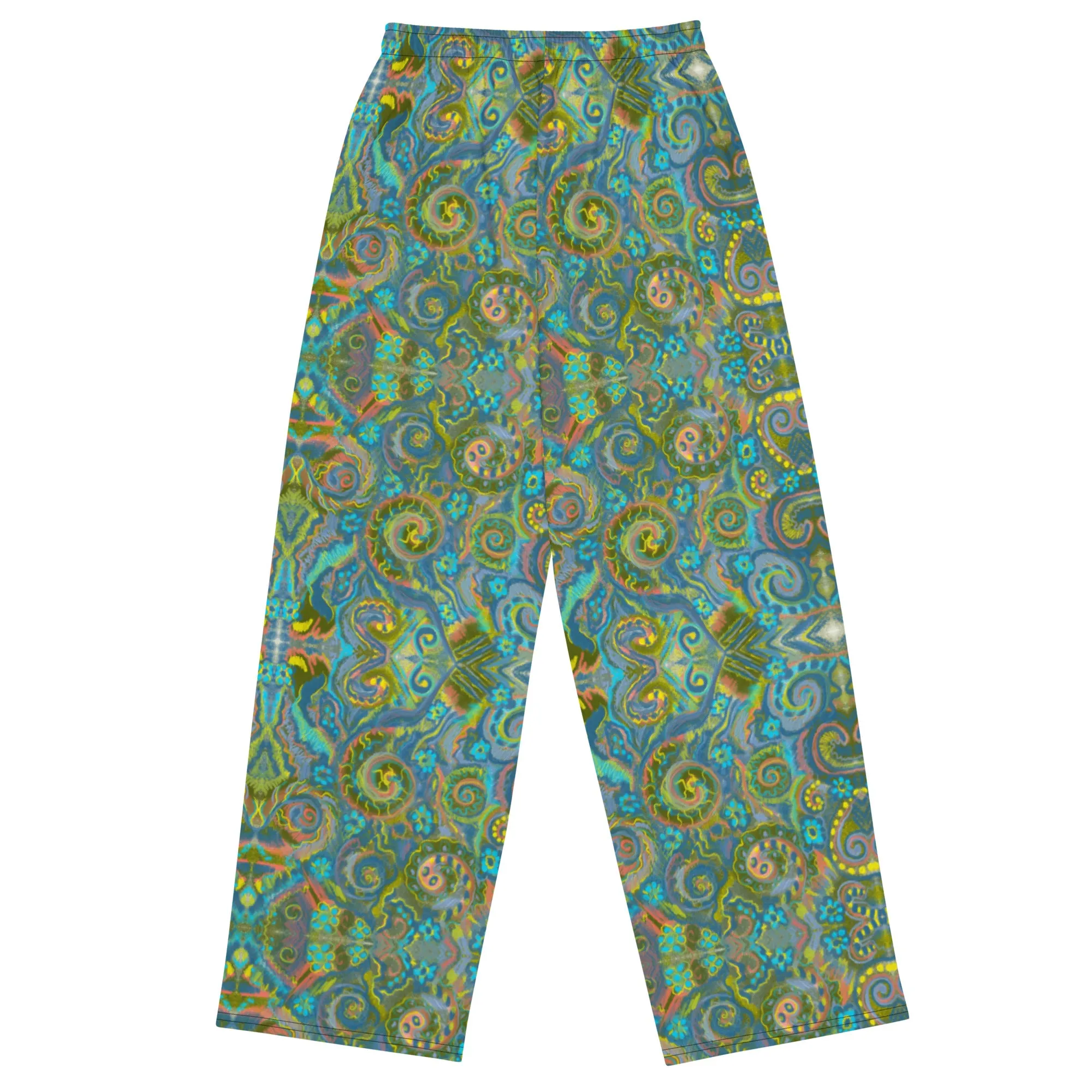 Green Energy Spiral unisex wide-leg pants