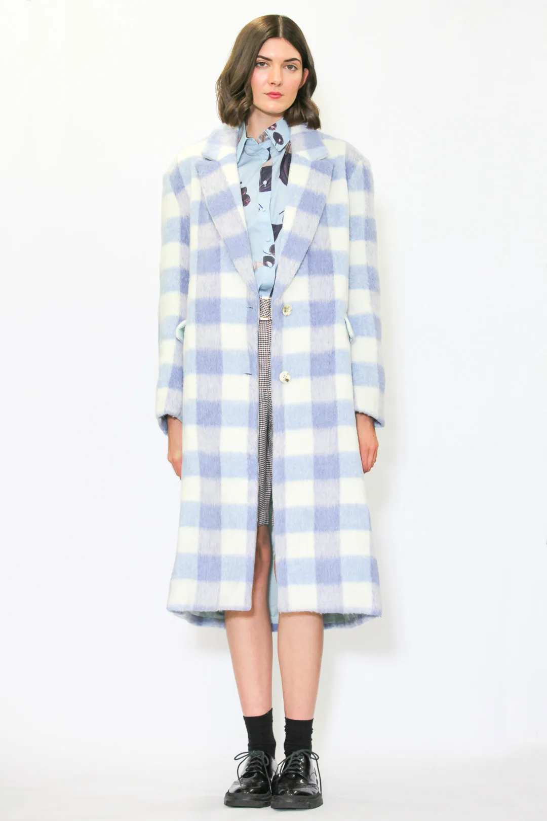 Heavy Wool Pastel Blue Coat