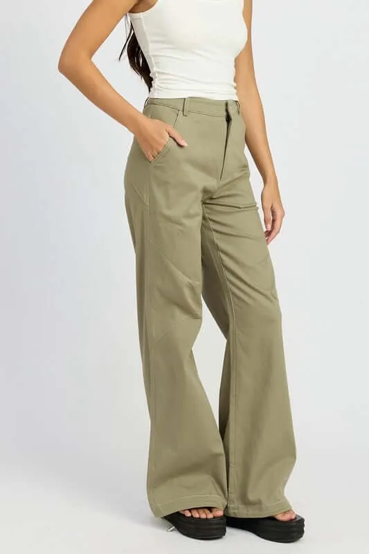 High Waist Wide Leg Pants