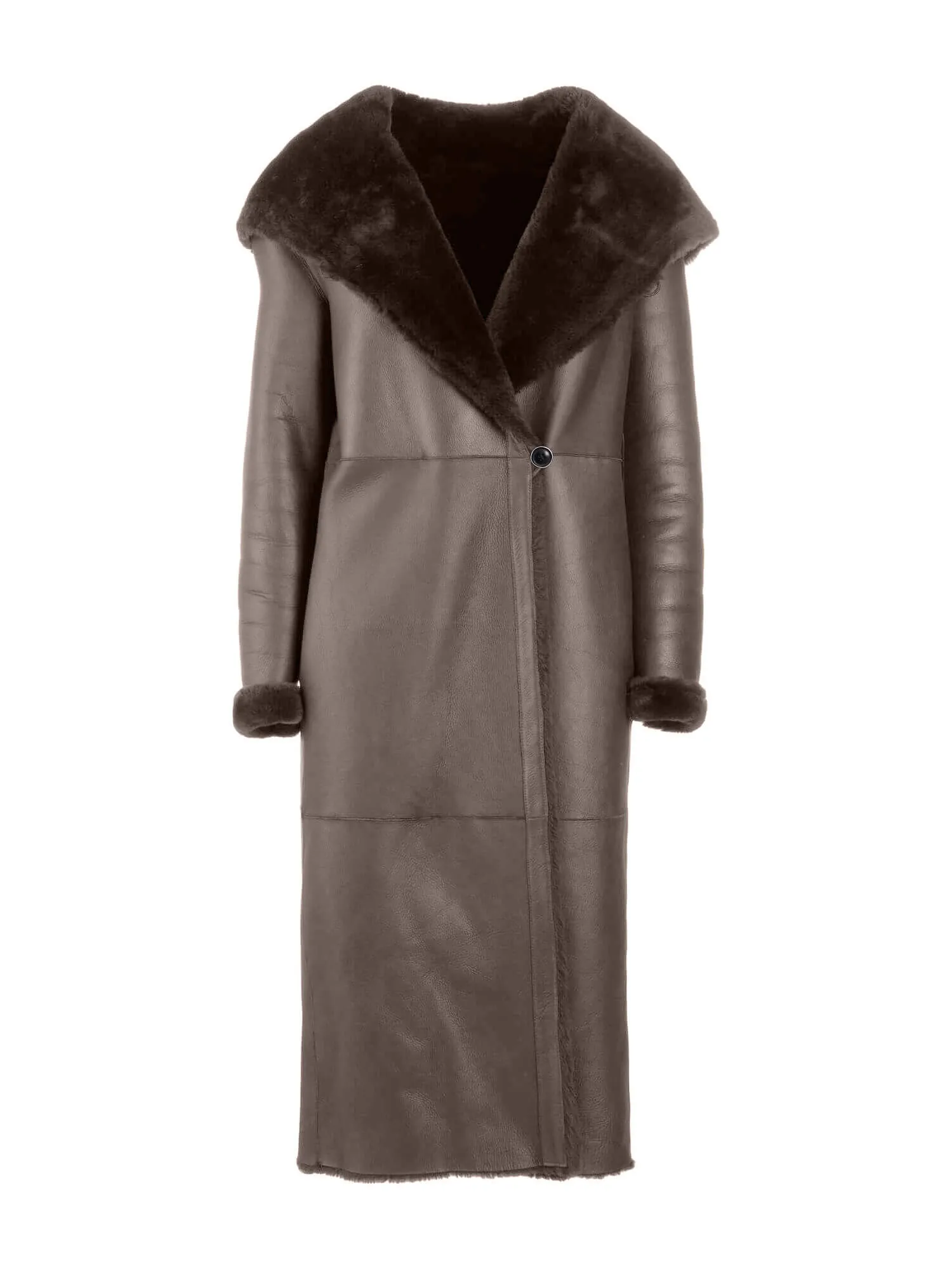 Isabelle Reversible Long Italian Merino Shearling Sheepskin Coat