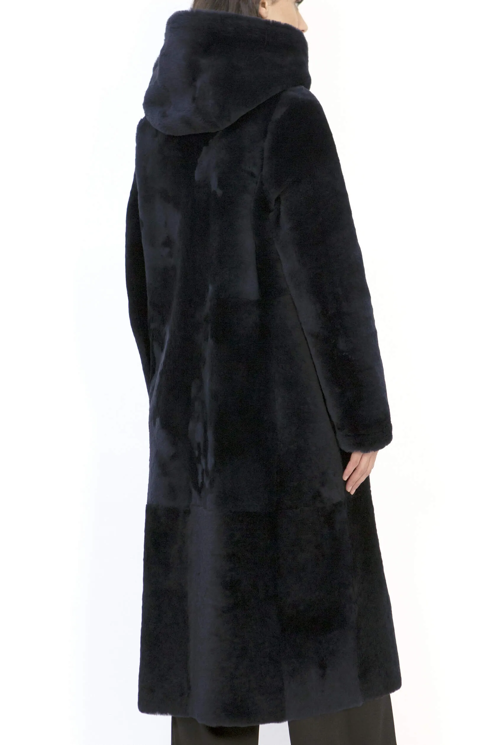 Isabelle Reversible Long Italian Merino Shearling Sheepskin Coat