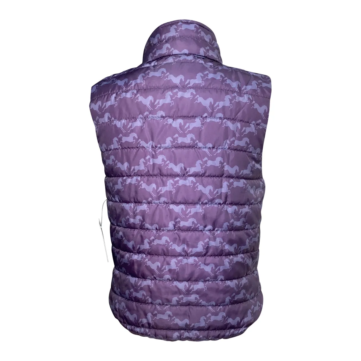 Kerrits Quilted Vest in Purple Ponies - Children's Medium