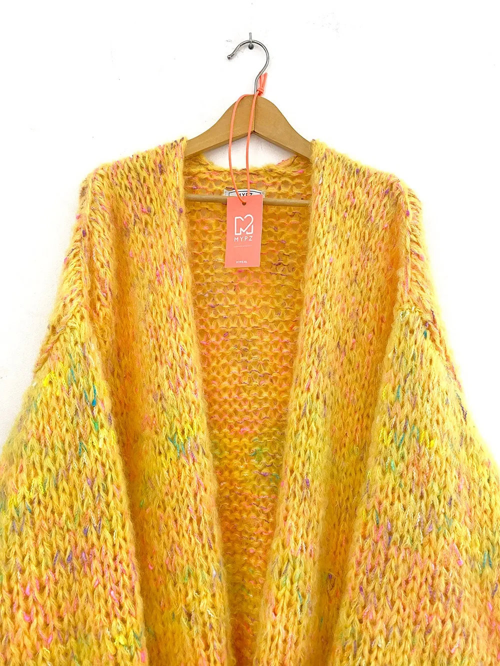 Knitting Kit - MYPZ Chunky Mohair Cardigan Yellow Pops No.15 (ENG-NL)