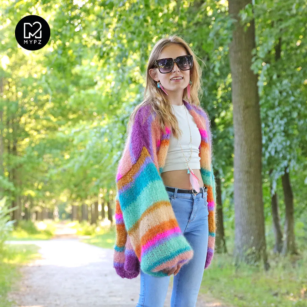 Knitting pattern – MYPZ Basic Light Mohair Cardigan Crystal No10 (ENG-NL-DE)